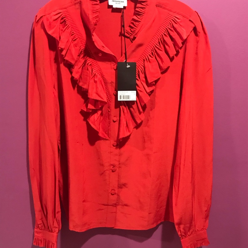 NWT Zadig Voltaire silk blouse